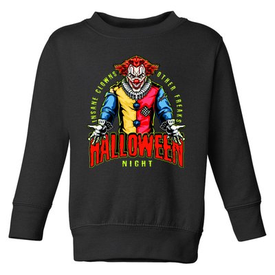 Insane Clowns Halloween Night Creepy Clown Toddler Sweatshirt