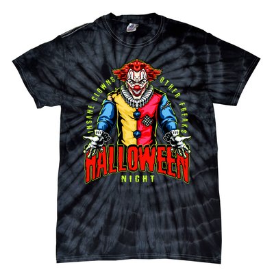 Insane Clowns Halloween Night Creepy Clown Tie-Dye T-Shirt