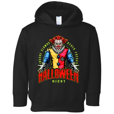 Insane Clowns Halloween Night Creepy Clown Toddler Hoodie