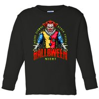 Insane Clowns Halloween Night Creepy Clown Toddler Long Sleeve Shirt