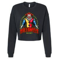 Insane Clowns Halloween Night Creepy Clown Cropped Pullover Crew