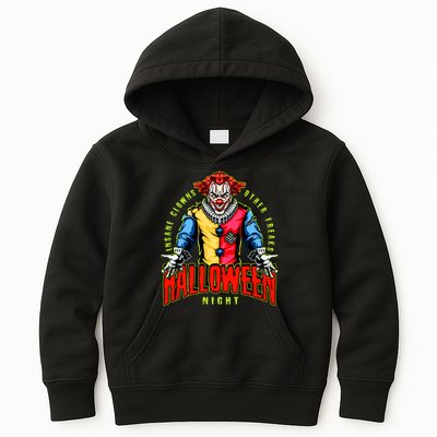Insane Clowns Halloween Night Creepy Clown Kids Hoodie