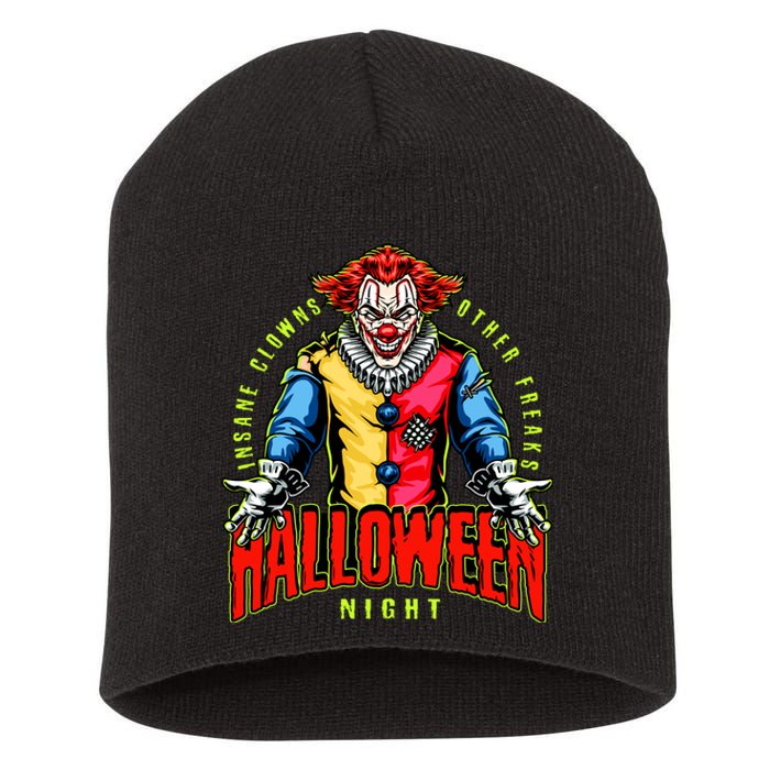 Insane Clowns Halloween Night Creepy Clown Short Acrylic Beanie