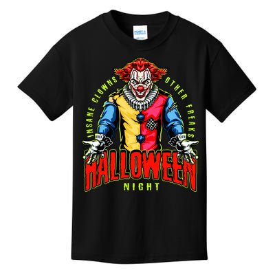 Insane Clowns Halloween Night Creepy Clown Kids T-Shirt