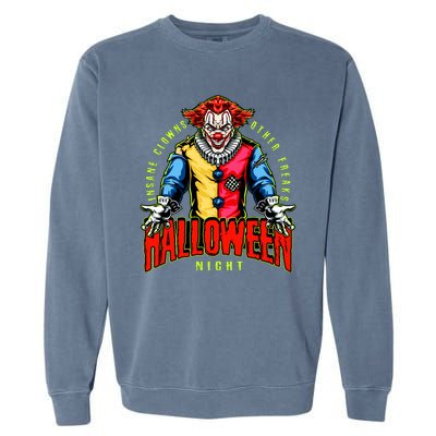 Insane Clowns Halloween Night Creepy Clown Garment-Dyed Sweatshirt