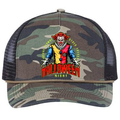 Insane Clowns Halloween Night Creepy Clown Retro Rope Trucker Hat Cap