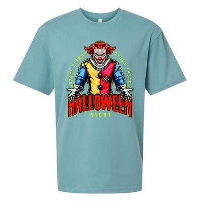 Insane Clowns Halloween Night Creepy Clown Sueded Cloud Jersey T-Shirt