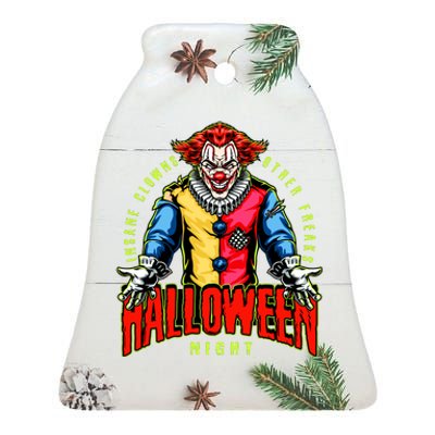 Insane Clowns Halloween Night Creepy Clown Ceramic Bell Ornament