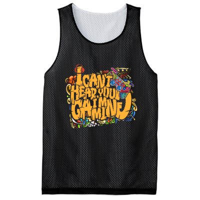 I Cant Hear You Im Gaming Mesh Reversible Basketball Jersey Tank