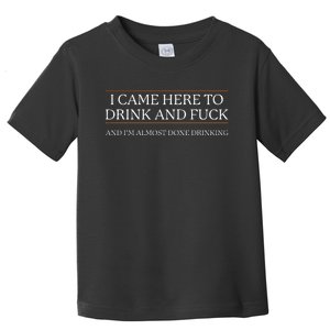 I Came Here To Drink And Fuck Almost Done Toddler T-Shirt