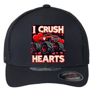 I Crush Hearts Valentines Day Flexfit Unipanel Trucker Cap