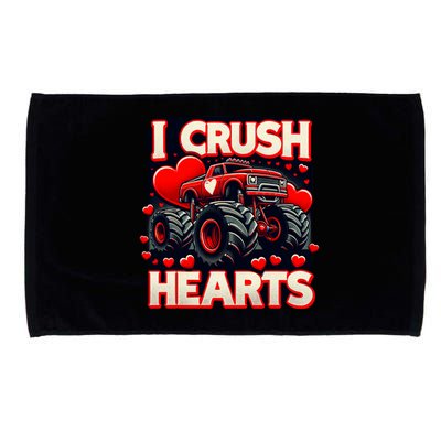 I Crush Hearts Valentines Day Microfiber Hand Towel