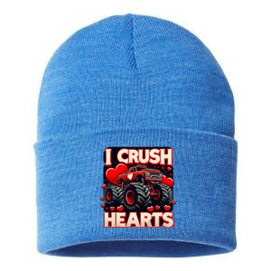 I Crush Hearts Valentines Day Sustainable Knit Beanie