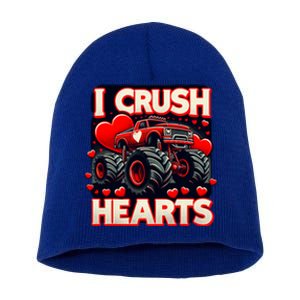 I Crush Hearts Valentines Day Short Acrylic Beanie