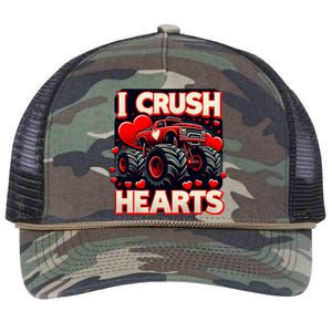 I Crush Hearts Valentines Day Retro Rope Trucker Hat Cap