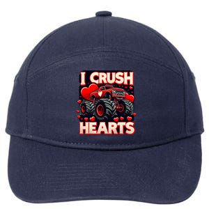 I Crush Hearts Valentines Day 7-Panel Snapback Hat