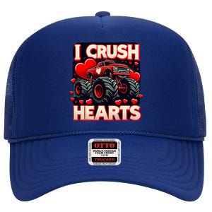 I Crush Hearts Valentines Day High Crown Mesh Back Trucker Hat