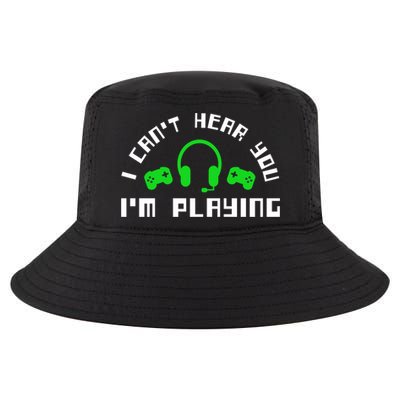 I Cant Hear You I Am Playing Gaming Headset Cute Gift Cool Comfort Performance Bucket Hat