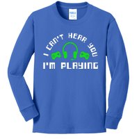 I Cant Hear You I Am Playing Gaming Headset Cute Gift Kids Long Sleeve Shirt