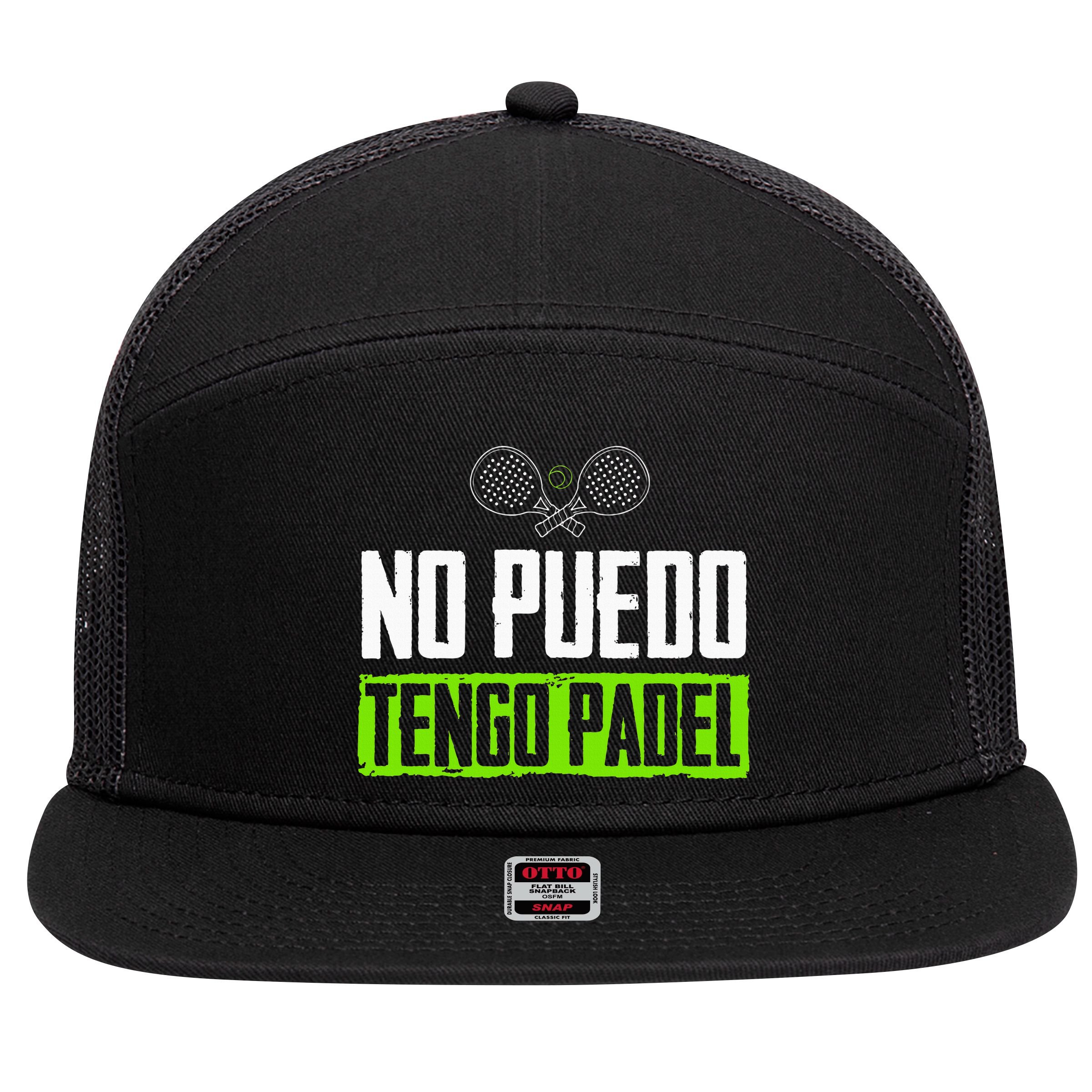 I can't have Padel Tennis Padel Padel Players 7 Panel Mesh Trucker Snapback Hat