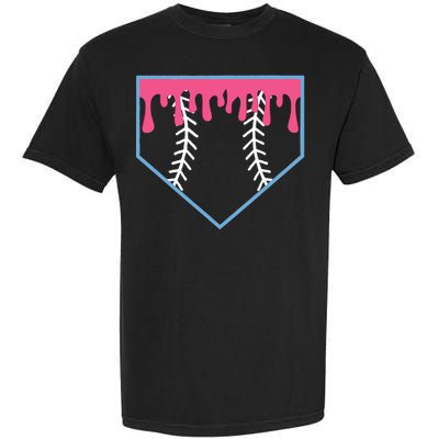 Ice Cream Home Plate Baseball Drip Garment-Dyed Heavyweight T-Shirt