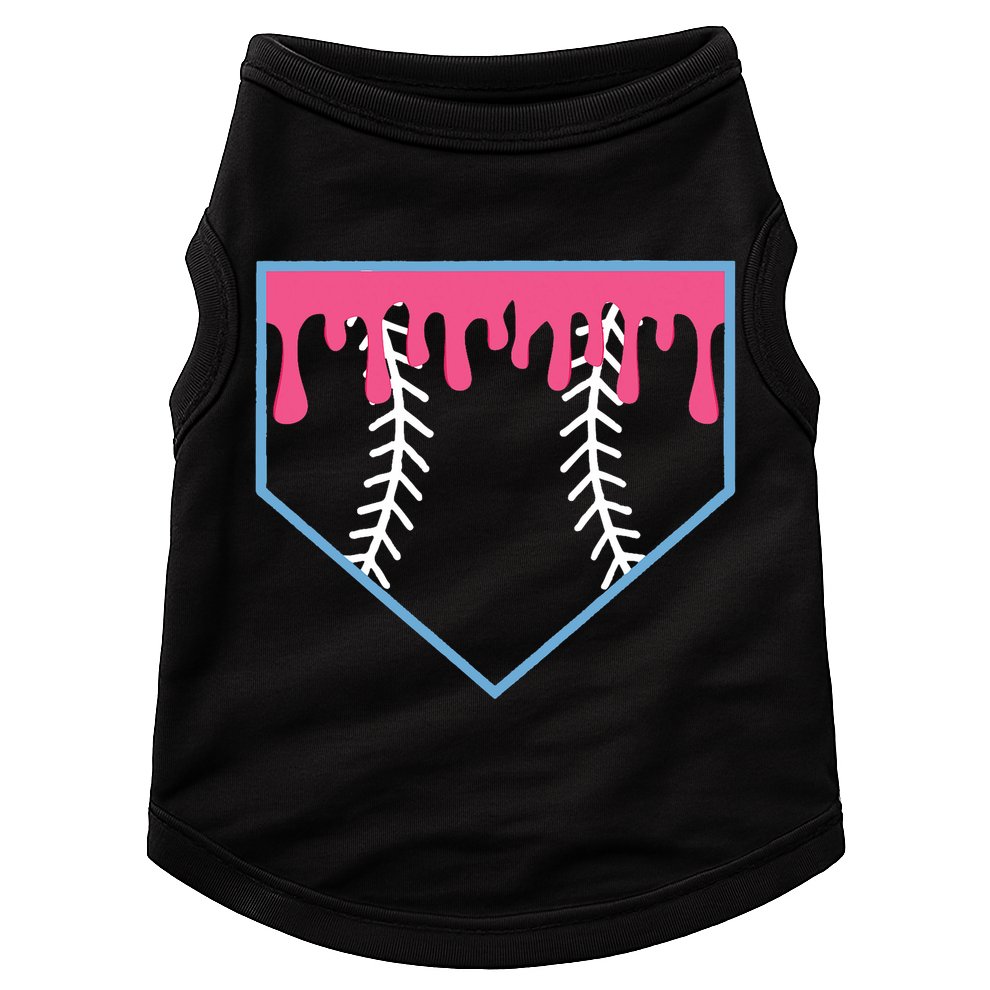 Ice Cream Home Plate Baseball Drip Doggie Tank