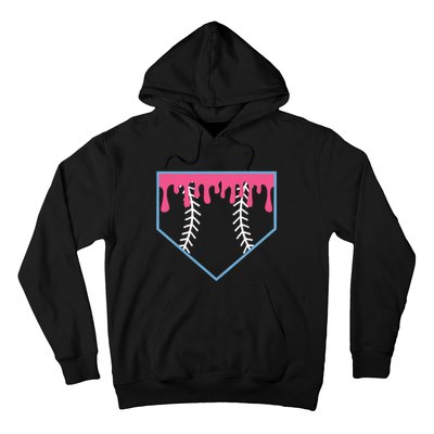 Ice Cream Home Plate Baseball Drip Hoodie