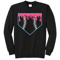 Ice Cream Home Plate Baseball Drip Sweatshirt