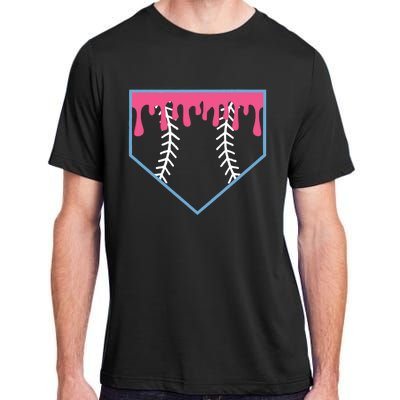 Ice Cream Home Plate Baseball Drip Adult ChromaSoft Performance T-Shirt