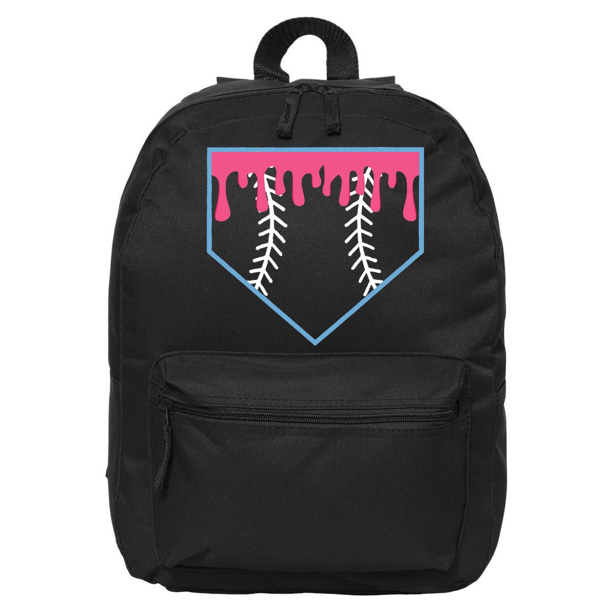 Ice Cream Home Plate Baseball Drip 16 in Basic Backpack