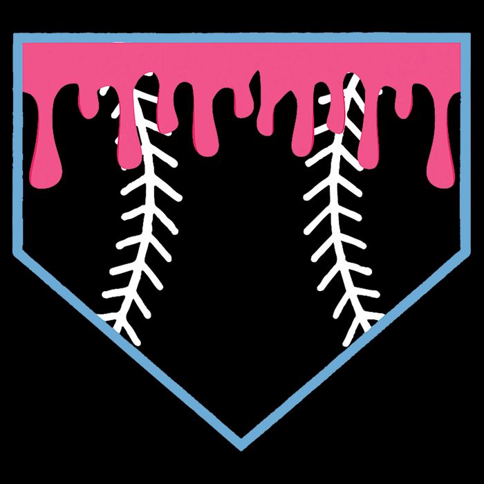 Ice Cream Home Plate Baseball Drip Toddler T-Shirt