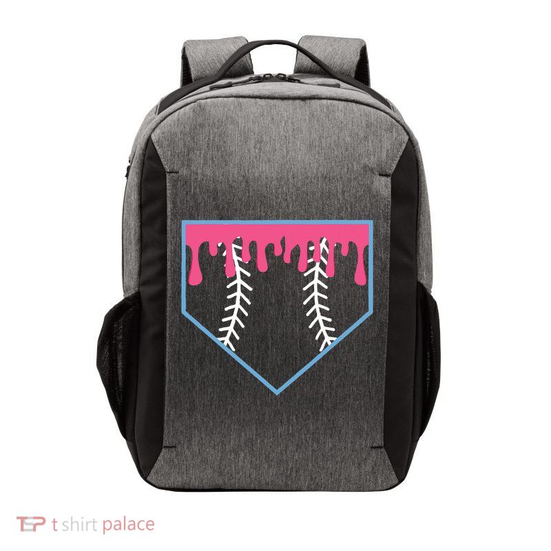Ice Cream Home Plate Baseball Drip Vector Backpack