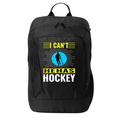 I Cant He Has Hockey City Backpack
