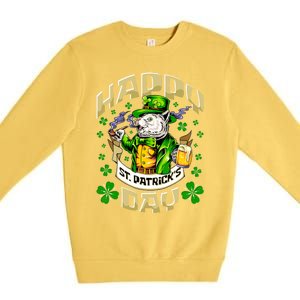 Irish Cat Happy St Patricks Day Meaningful Gift Premium Crewneck Sweatshirt