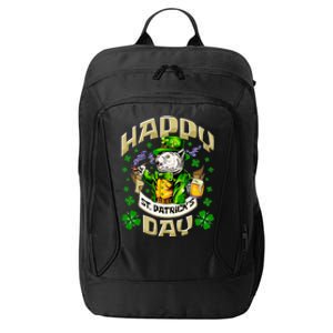 Irish Cat Happy St Patricks Day Meaningful Gift City Backpack