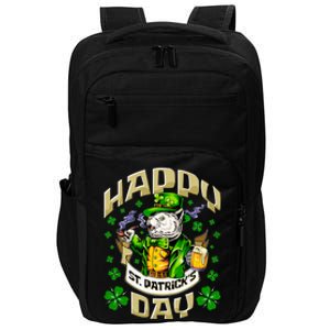 Irish Cat Happy St Patricks Day Meaningful Gift Impact Tech Backpack