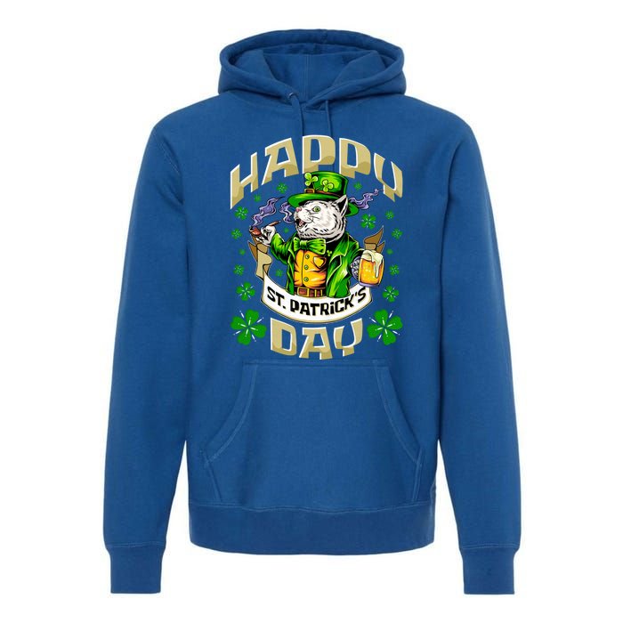 Irish Cat Happy St Patricks Day Meaningful Gift Premium Hoodie