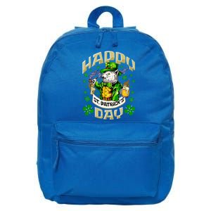 Irish Cat Happy St Patricks Day Meaningful Gift 16 in Basic Backpack