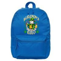 Irish Cat Happy St Patricks Day Meaningful Gift 16 in Basic Backpack