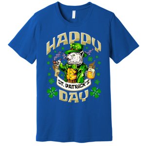 Irish Cat Happy St Patricks Day Meaningful Gift Premium T-Shirt