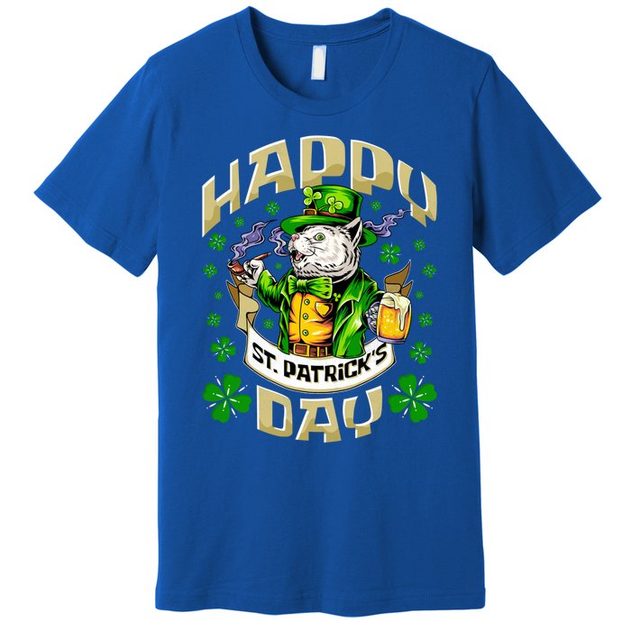 Irish Cat Happy St Patricks Day Meaningful Gift Premium T-Shirt