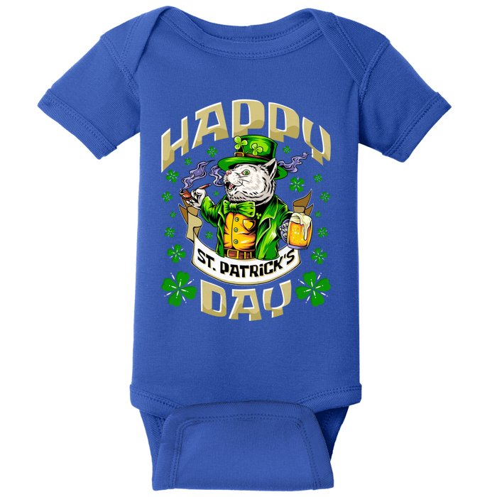 Irish Cat Happy St Patricks Day Meaningful Gift Baby Bodysuit