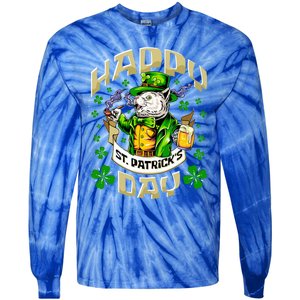 Irish Cat Happy St Patricks Day Meaningful Gift Tie-Dye Long Sleeve Shirt