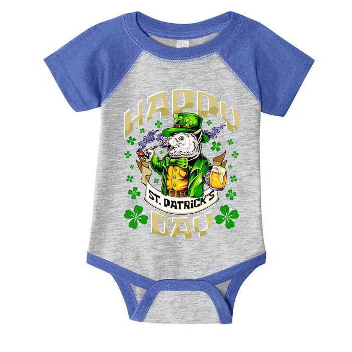 Irish Cat Happy St Patricks Day Meaningful Gift Infant Baby Jersey Bodysuit