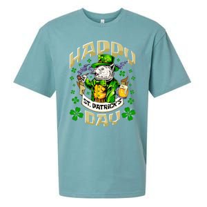 Irish Cat Happy St Patricks Day Meaningful Gift Sueded Cloud Jersey T-Shirt