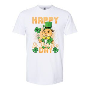 Irish Cat Happy St Patricks Day Cute Gift Softstyle CVC T-Shirt