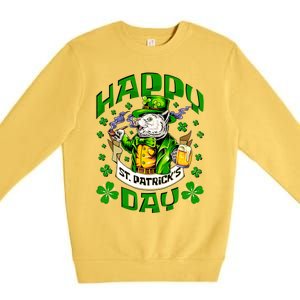 Irish Cat Happy St Patricks Day Gift Premium Crewneck Sweatshirt