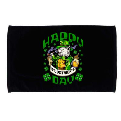 Irish Cat Happy St Patricks Day Gift Microfiber Hand Towel