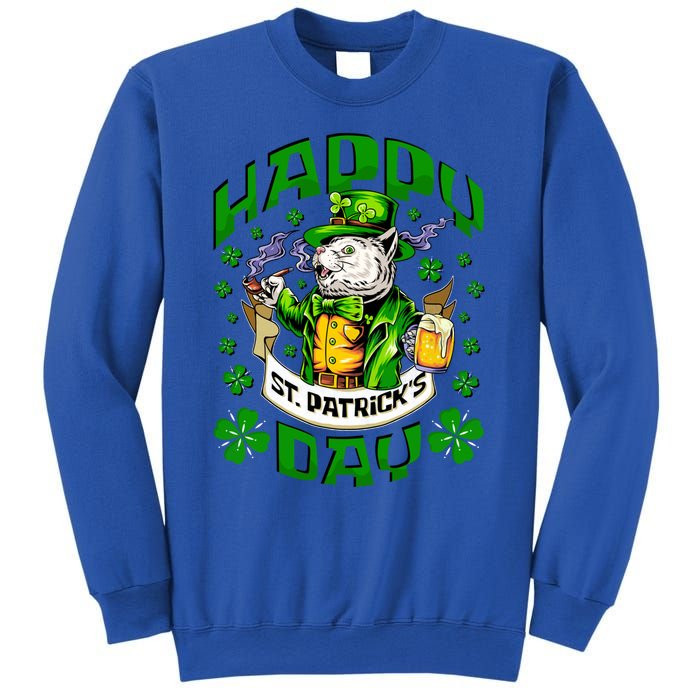 Irish Cat Happy St Patricks Day Gift Sweatshirt