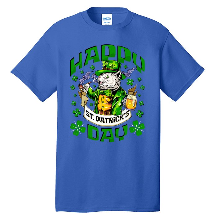 Irish Cat Happy St Patricks Day Gift Tall T-Shirt